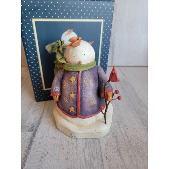 Lang 2005 classic hello little bird snowman Xmas home decor - Picture 1 of 9